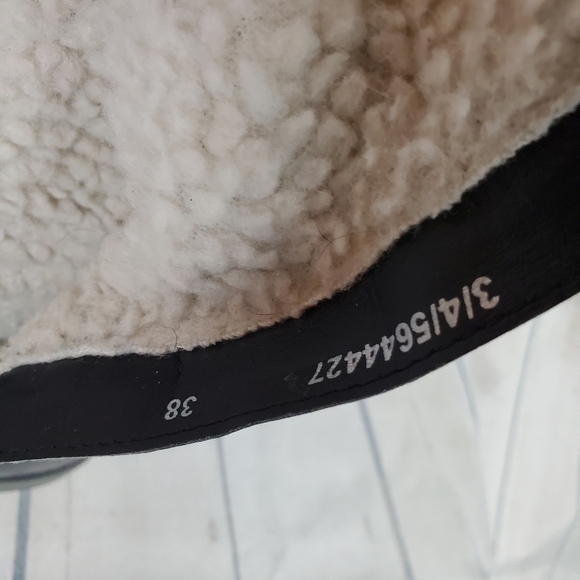 s.Oliver  Winter Tall Leather Boots Lined Faux Fur Black Size 38 - Picture 11 of 16